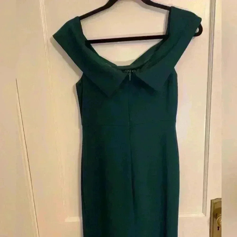 Lulus Aveline Forest Green Off-the-Shoulder Maxi Dress, Womens Size Medium - Picture 10 of 16